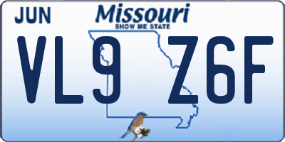 MO license plate VL9Z6F