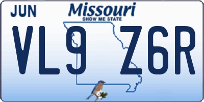 MO license plate VL9Z6R