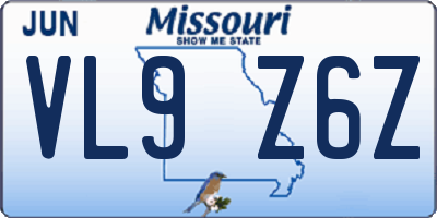 MO license plate VL9Z6Z