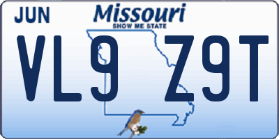 MO license plate VL9Z9T