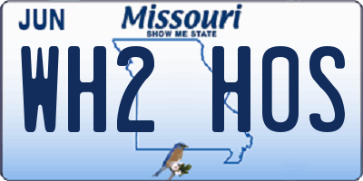 MO license plate WH2H0S