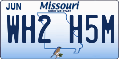 MO license plate WH2H5M