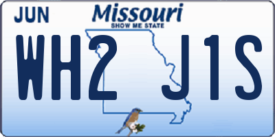 MO license plate WH2J1S