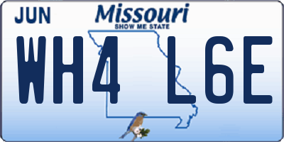 MO license plate WH4L6E