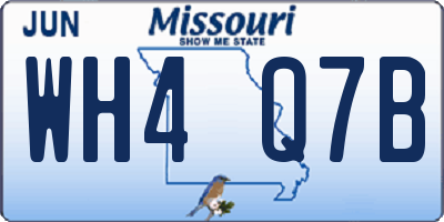MO license plate WH4Q7B
