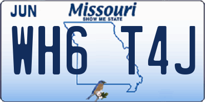 MO license plate WH6T4J