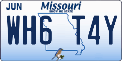MO license plate WH6T4Y
