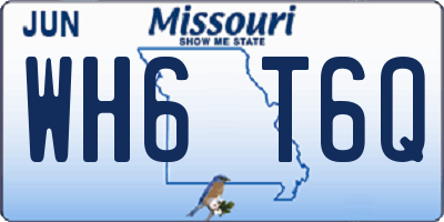 MO license plate WH6T6Q
