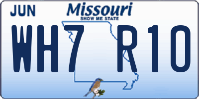 MO license plate WH7R1O