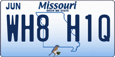 MO license plate WH8H1Q