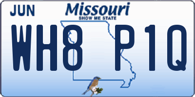 MO license plate WH8P1Q
