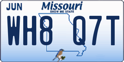 MO license plate WH8Q7T