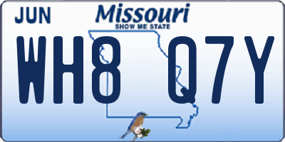 MO license plate WH8Q7Y