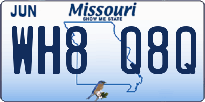 MO license plate WH8Q8Q