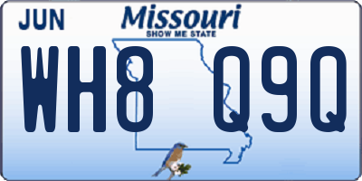 MO license plate WH8Q9Q