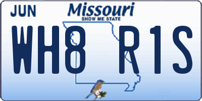 MO license plate WH8R1S