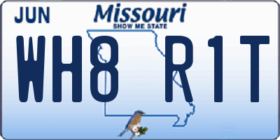 MO license plate WH8R1T