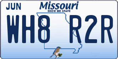 MO license plate WH8R2R