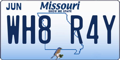 MO license plate WH8R4Y