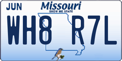 MO license plate WH8R7L