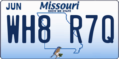 MO license plate WH8R7Q