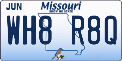 MO license plate WH8R8Q