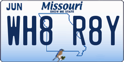 MO license plate WH8R8Y