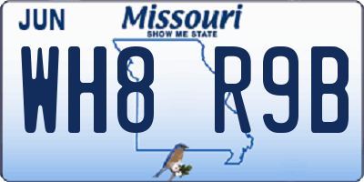 MO license plate WH8R9B