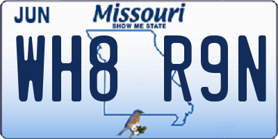 MO license plate WH8R9N