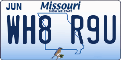 MO license plate WH8R9U