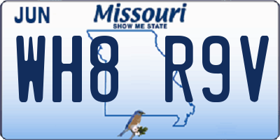 MO license plate WH8R9V