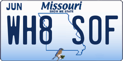 MO license plate WH8S0F