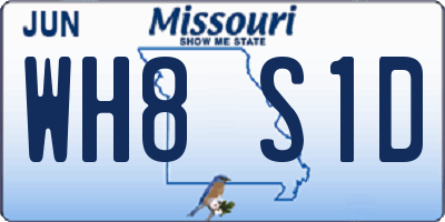 MO license plate WH8S1D