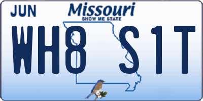MO license plate WH8S1T