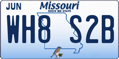 MO license plate WH8S2B