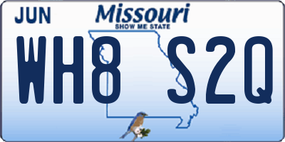 MO license plate WH8S2Q