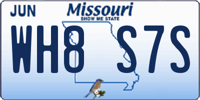 MO license plate WH8S7S