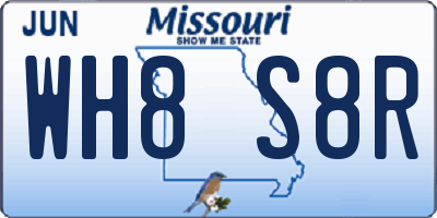 MO license plate WH8S8R