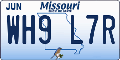 MO license plate WH9L7R