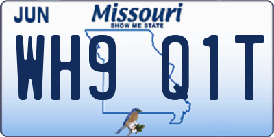 MO license plate WH9Q1T