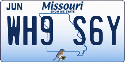 MO license plate WH9S6Y
