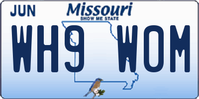 MO license plate WH9W0M