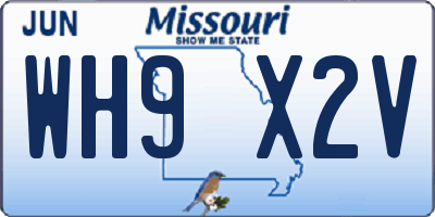 MO license plate WH9X2V