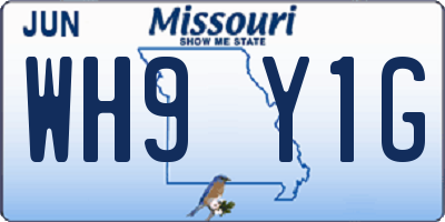 MO license plate WH9Y1G