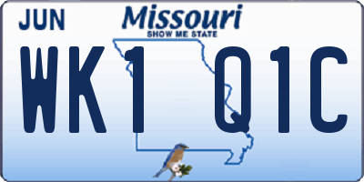 MO license plate WK1Q1C