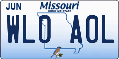 MO license plate WL0A0L