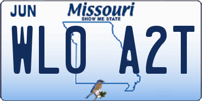 MO license plate WL0A2T