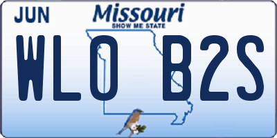 MO license plate WL0B2S