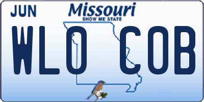 MO license plate WL0C0B