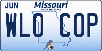 MO license plate WL0C0P